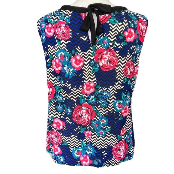 Candie's Floral Sleeveless Top Large - Picture 2 of 3